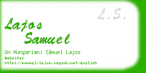 lajos samuel business card