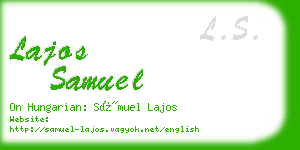 lajos samuel business card